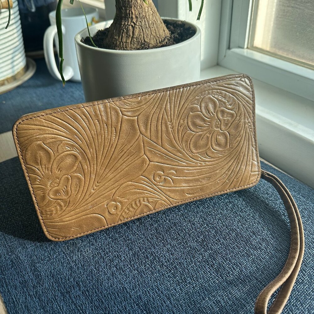 Embossed wristlet by HOBO